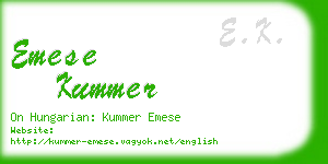 emese kummer business card